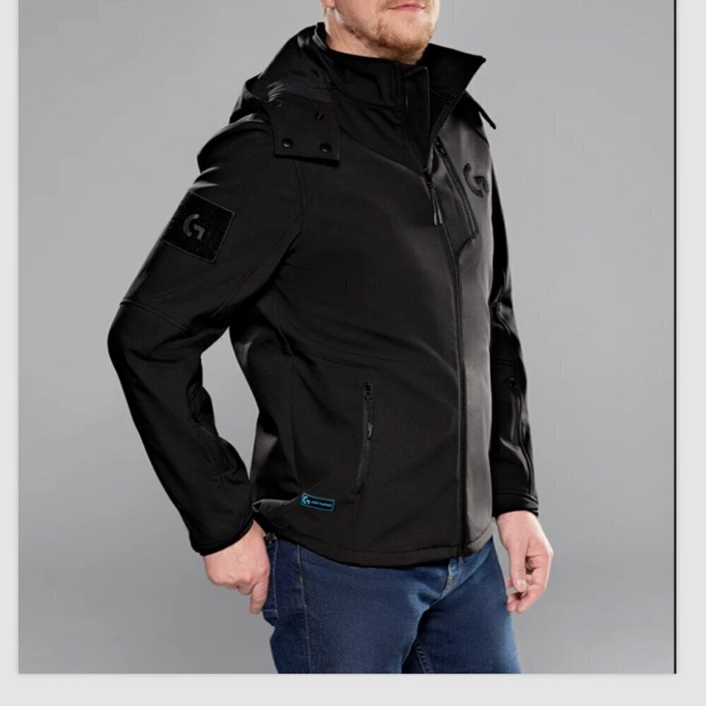 Logitech G Hero Softshell Jacket Men's Size L Black Outdoor Activewear NWT